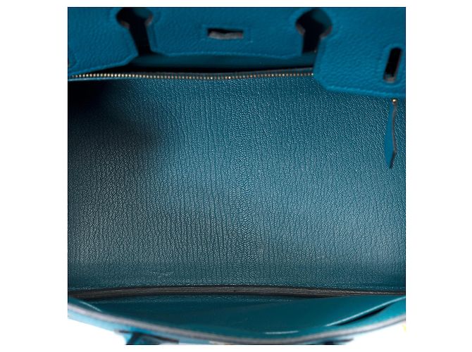 Hermès Borsa HERMES BIRKIN 25 in Pelle Blu - 101570 - vista 10
