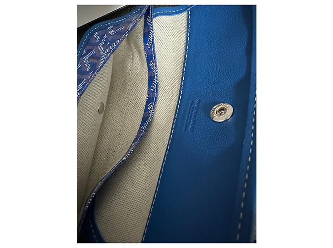 Pochette Goyard in pelle blu - vista 6
