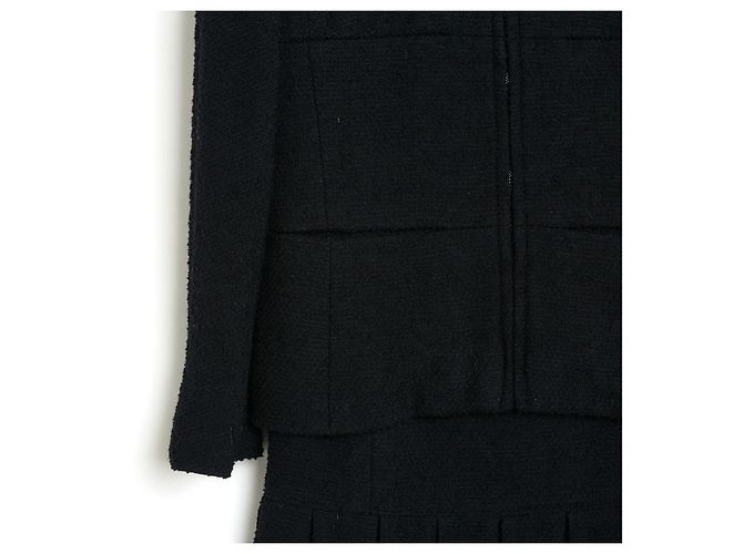 Chanel fr40 Jacket Set FW1997 Black Wool Bouclette - view 3