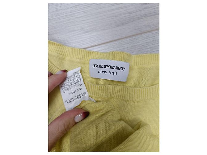 Autre Marque Malha amarela de algodão e rayon Amarelo - vista 4