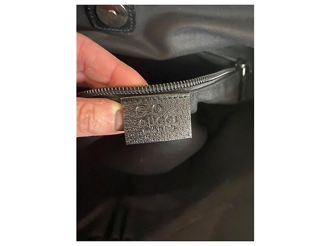 Borsa Tote Gucci in Tela Nera Nero - vista 13
