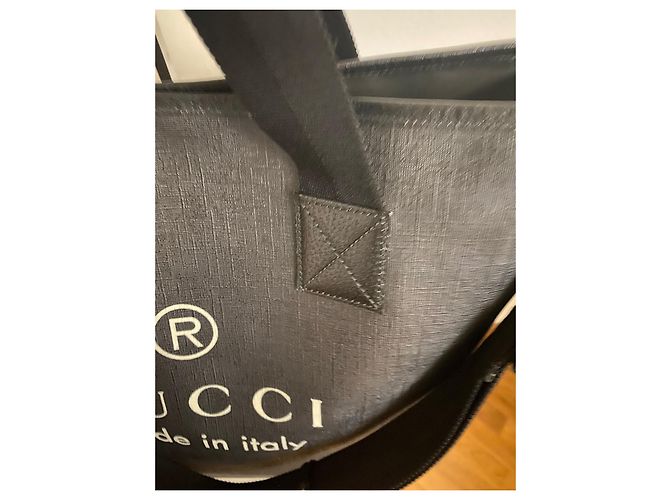 Borsa Tote Gucci in Tela Nera Nero - vista 3