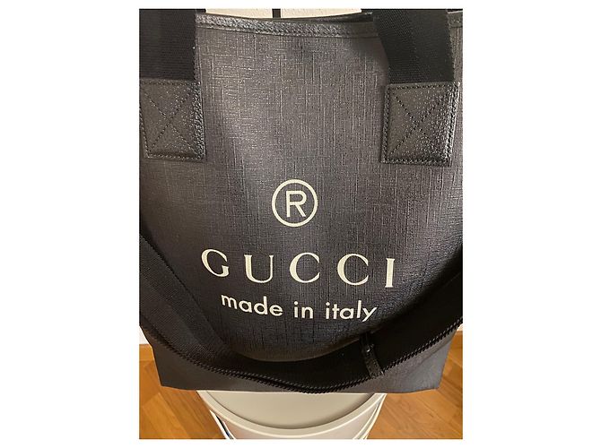 Borsa Tote Gucci in Tela Nera Nero - vista 5