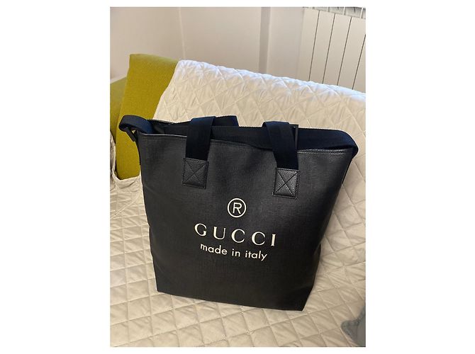 Borsa Tote Gucci in Tela Nera Nero - vista 6