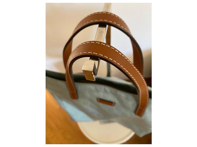 Borsa tote Gucci GG Monogramma in nylon turchese - vista 14