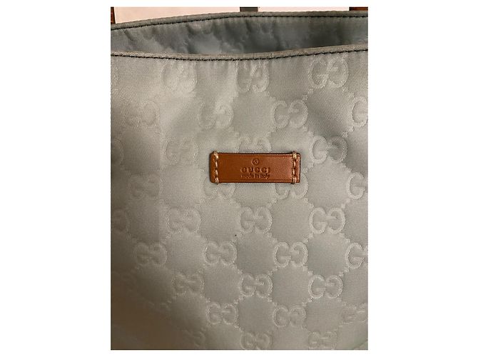 Borsa tote Gucci GG Monogramma in nylon turchese - vista 2