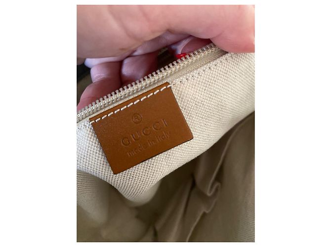 Borsa tote Gucci GG Monogramma in nylon turchese - vista 9