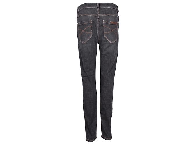 Vaqueros Brunello Cucinelli Slim Fir de algodón azul oscuro - vista 5