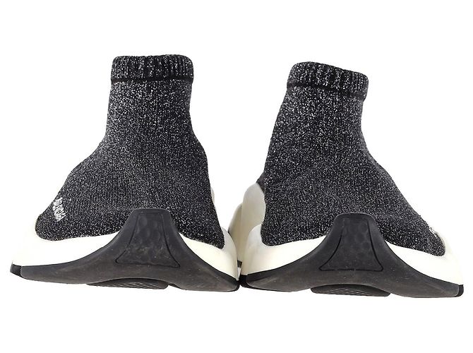 Day Balenciaga Speed Glitter Sneakers aus schwarzem Polyester - Ansicht 2