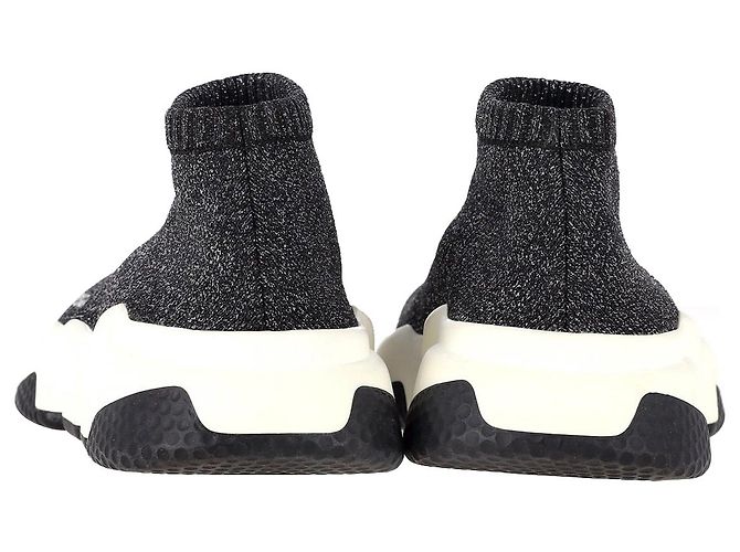 Day Balenciaga Speed Glitter Sneakers aus schwarzem Polyester - Ansicht 4