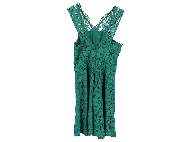 Minivestido de encaje Sandro Paris Riviera en rayón verde - vista 3
