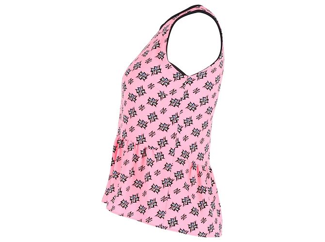 Sandro Paris Top Peplum Estampado De Poliéster Rosa - vista 2