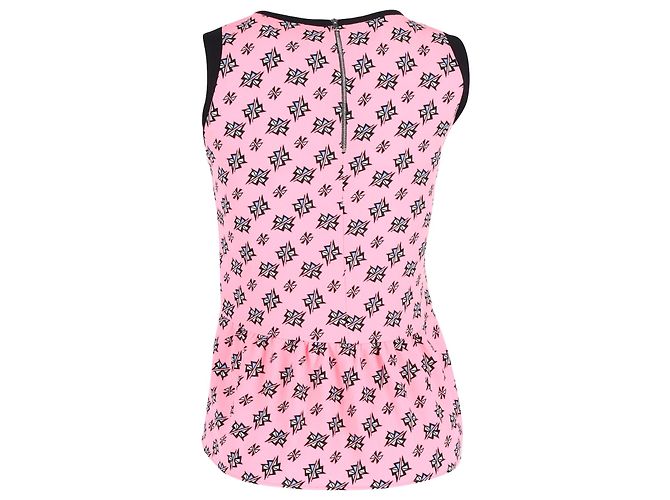 Sandro Paris Top Peplum Estampado De Poliéster Rosa - vista 3