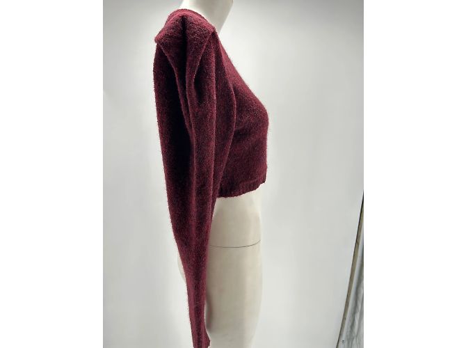 Autre Marque Les Friday Strickwaren T.International XS Wolle Bordeaux - Ansicht 4