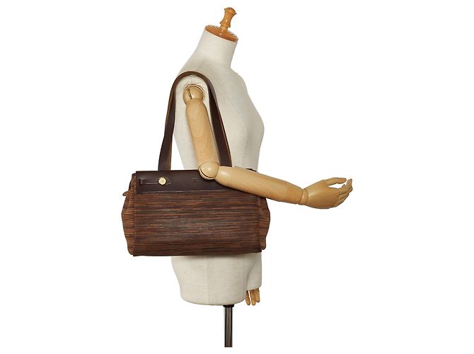 Hermès Hermes Brown Vibrato Herbag Cabas PM Braun - Ansicht 19