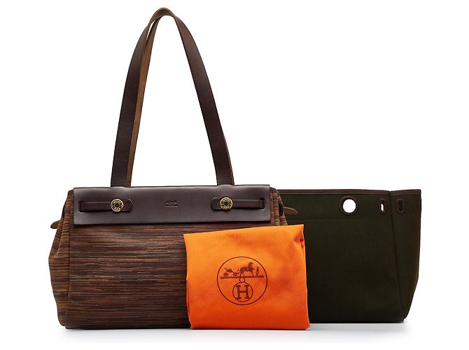 Hermès Hermes Brown Vibrato Herbag Cabas PM Braun - Ansicht 20