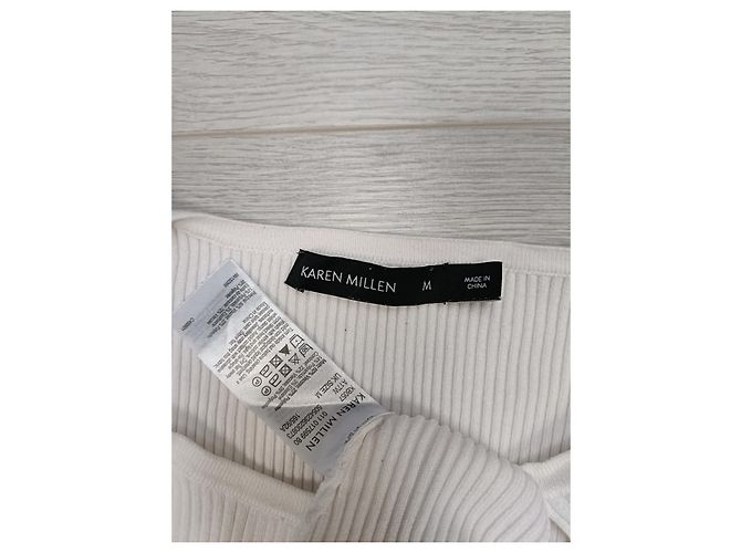 Karen Millen Maglieria Bianca in Viscosa M Bianco - vista 4