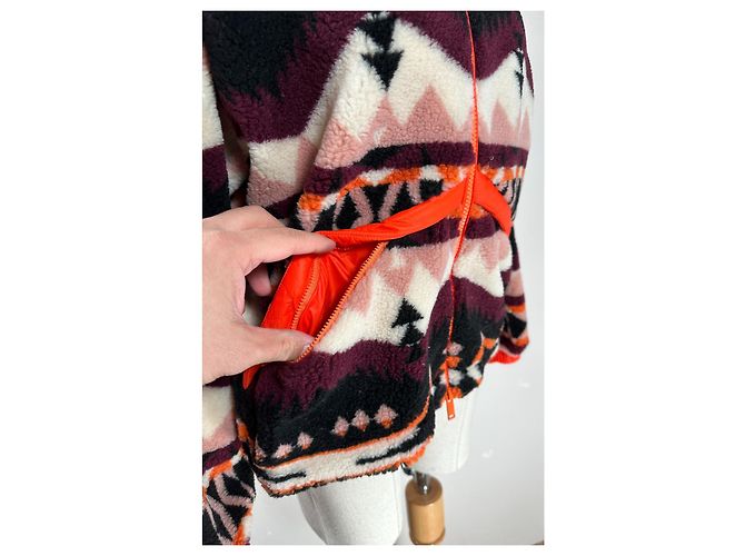 Giacca Woolrich in jacquard e pile di lana sherpa Multicolore - vista 3