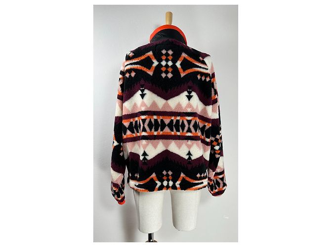 Giacca Woolrich in jacquard e pile di lana sherpa Multicolore - vista 4