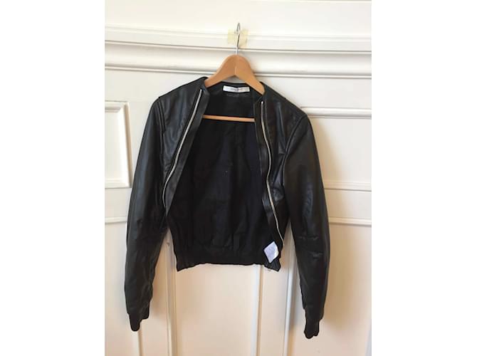 GIVENCHY Jacken T.IT 40 Leder Schwarz - Ansicht 3