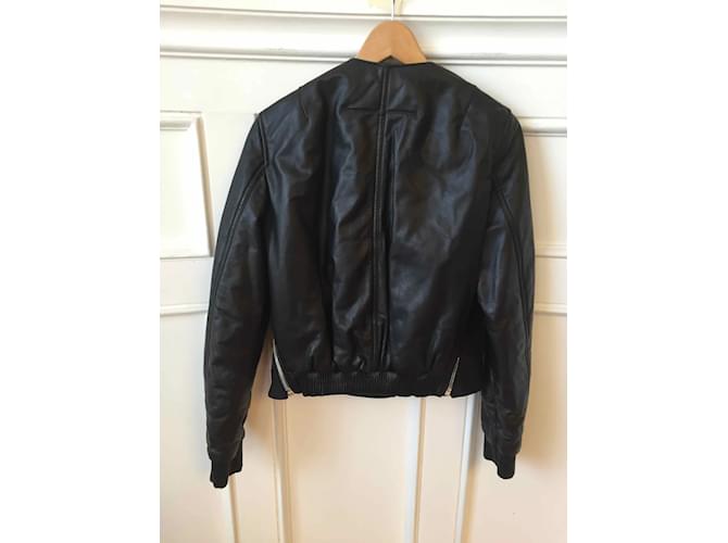 GIVENCHY Jacken T.IT 40 Leder Schwarz - Ansicht 4