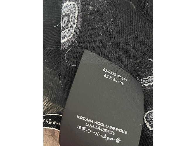 Sciarpe SAINT LAURENT T. Lana Nero - vista 7