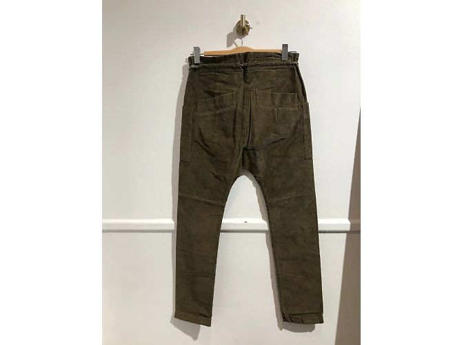 BALMAIN Hose T.FR 36 Samt Khaki - Ansicht 3