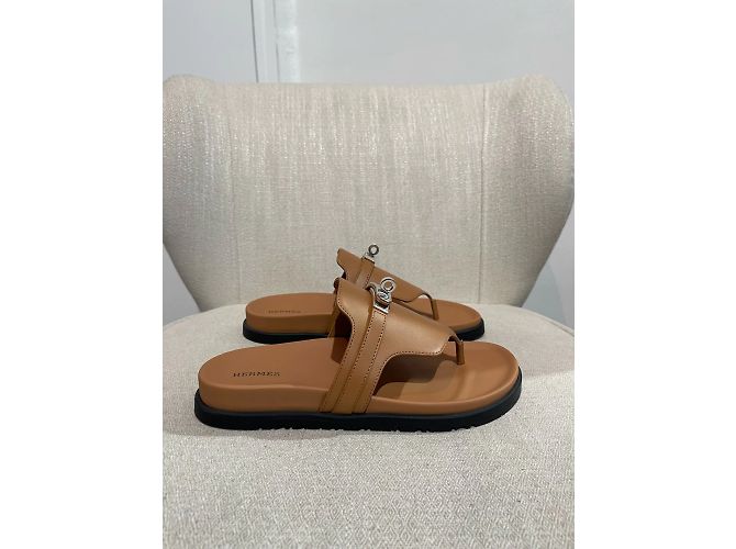 Kelly Hermès HERMES Sandali T.Unione Europea 38 Leather Cammello - vista 3