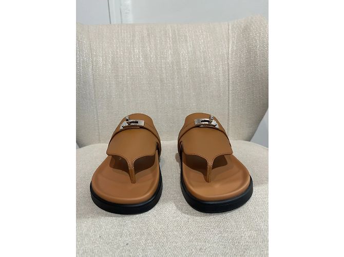 Kelly Hermès HERMES Sandali T.Unione Europea 38 Leather Cammello - vista 4