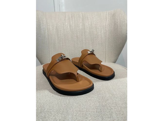 Kelly Hermès HERMES Sandali T.Unione Europea 38 Leather Cammello - vista 5