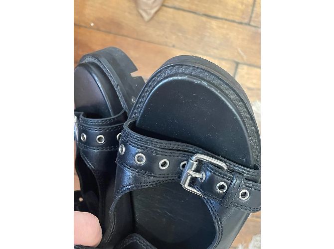 Alaïa Sandali ALAIA T.EU 38 Pelle Nero - vista 7