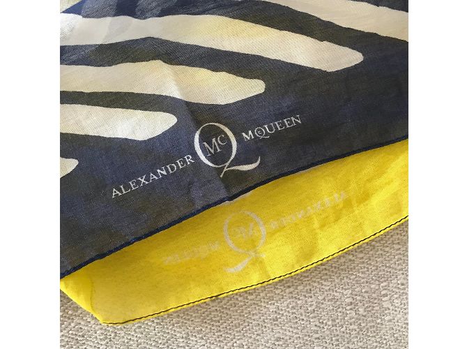 ALEXANDER MCQUEEN Schals T. Baumwolle Blau - Ansicht 4