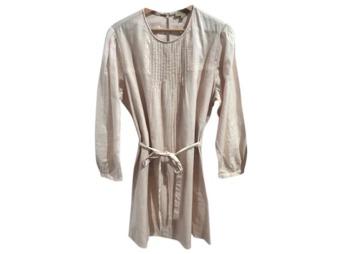 Vestido BURBERRY T.UK 14 de algodón Rosa - vista 10