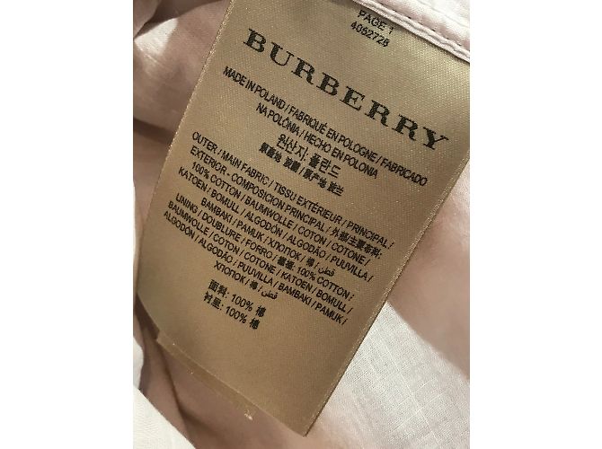 Vestido BURBERRY T.UK 14 de algodón Rosa - vista 8