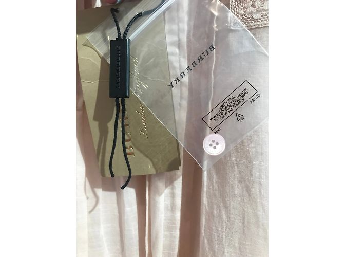 Vestido BURBERRY T.UK 14 de algodón Rosa - vista 9