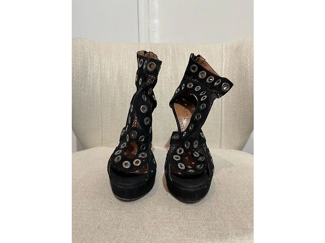 Alaïa Sandali ALAIA T.EU 37.5 Camoscio Nero - vista 3