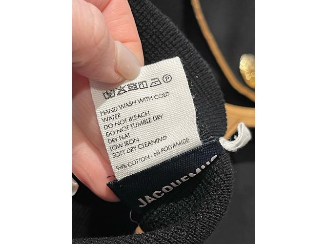 JACQUEMUS Tops T.International S Algodón Negro - vista 6