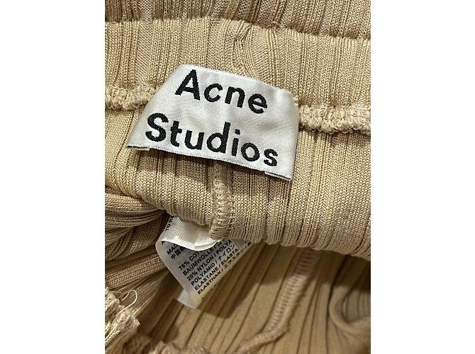 ACNE STUDIOS Pantalones T.International XS Algodón Beige - vista 3