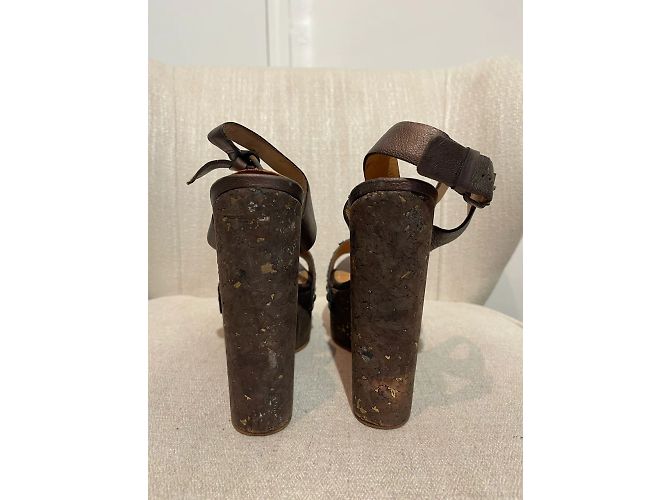Sandali LANVIN T.EU 38 Pelle Marrone - vista 5