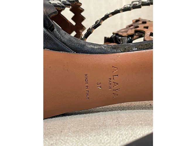 Alaïa Sandali ALAIA T.EU 37 Pelle Nero - vista 6