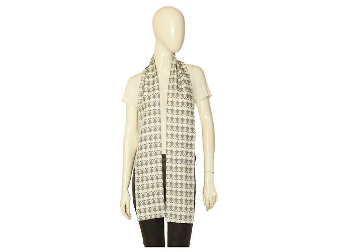 Thomas Wylde Foulard avvolgente con sciarpa lunga grigia con stampa di teschi Grigio antracite - vista 5