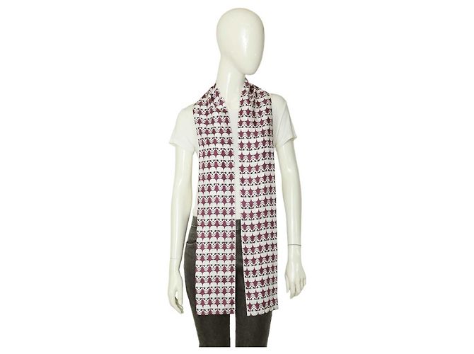 Thomas Wylde Foulard long violet avec imprimé têtes de mort - vue 5