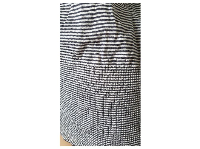 Petit Bateau Fein gestreifte Strickjacke aus Baumwollstrick Marineblau - Ansicht 10