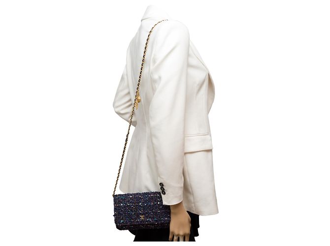 CHANEL Wallet on Chain bag in Multicolor Tweed - 101578 Multiple colors - view 13