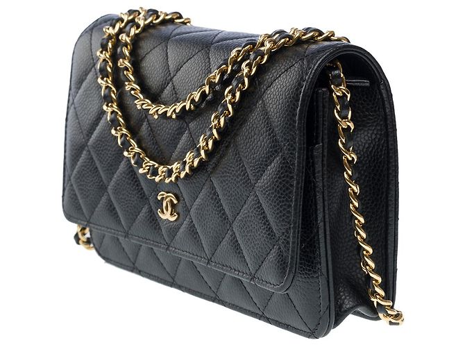 Sac CHANEL Wallet on Chain en Cuir Noir - 101580 - vue 5