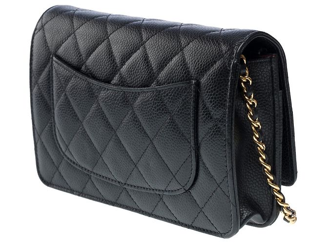 Sac CHANEL Wallet on Chain en Cuir Noir - 101580 - vue 6