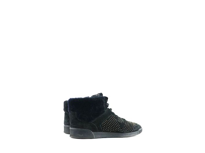 LOUIS VUITTON - Sneakers alte in camoscio e lana nera (T38) Nero - vista 3