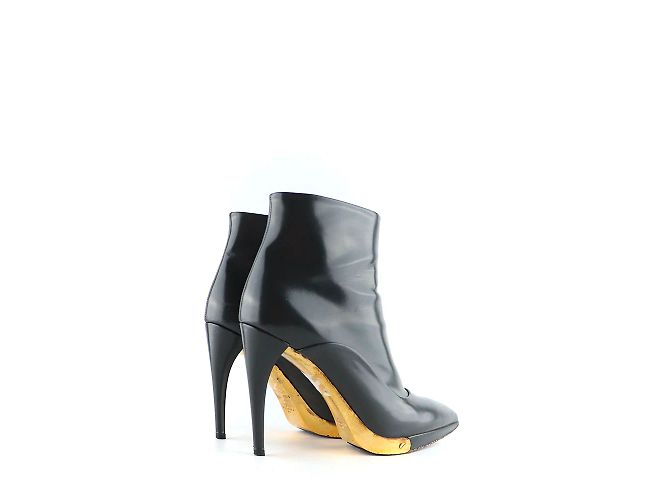 LOUIS VUITTON - Graue Leder-Stiefeletten mit Absatz (Größe 38) - Ansicht 3