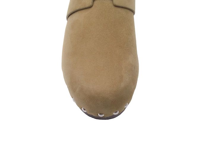 Hermès Hermes Beige Gobi Pelle scamosciata di capra Calya Muli / zoccoli - vista 5