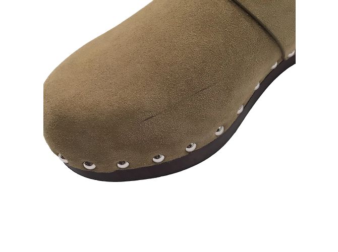 Hermès Hermes Beige Gobi Pelle scamosciata di capra Calya Muli / zoccoli - vista 6